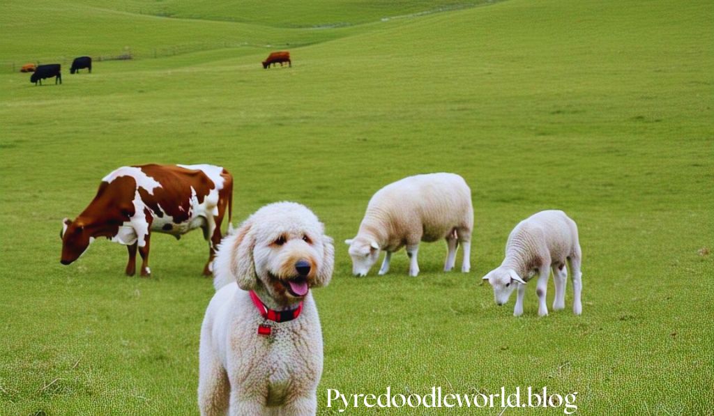 pyredoodle with livestock
